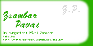 zsombor pavai business card