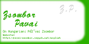 zsombor pavai business card